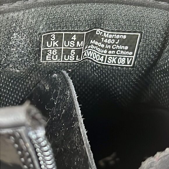 Dr. Martens Junior 1460 Patent Leather Lace Up Boots US 4 - Picture 10 of 12